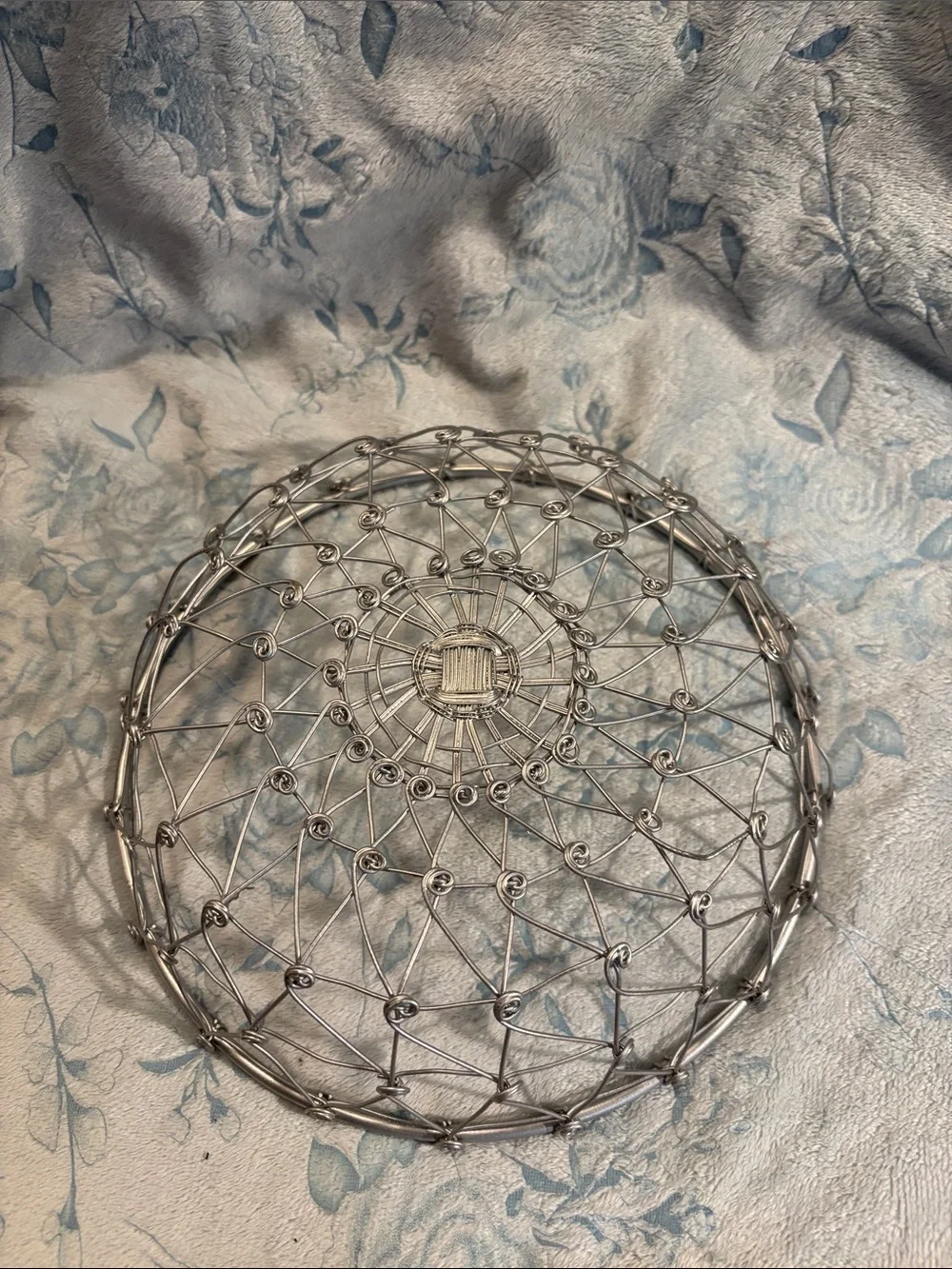 Silver Wire Decorative Basket